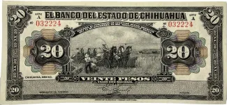 Mexican States 20 Pesos, 1913 image
