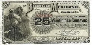Mexican States 25 Centavos, 1888 image