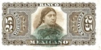 Mexican States 25 Centavos, 1888 reverse