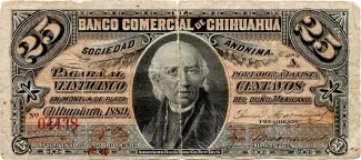 Mexican States 25 Centavos, 1889 image