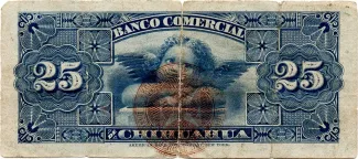 Mexican States 25 Centavos, 1889 reverse