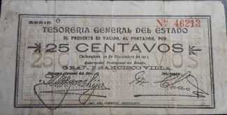 Mexican States 25 Centavos, 1913 image