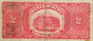 Mexican States 2 Pesos, 1914 reverse