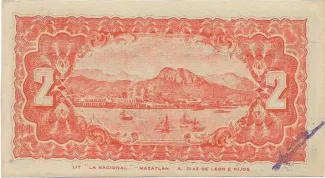 Mexican States 2 Pesos, 1914 reverse