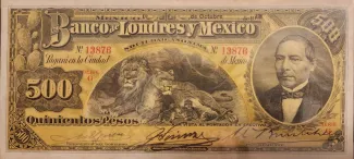 Mexican States 500 Pesos, 1897-1913                (1889-1913) obverse