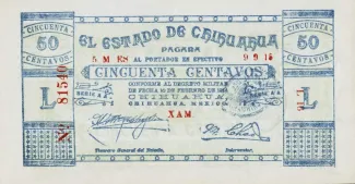 Mexican States 50 Centavos, 1914 image