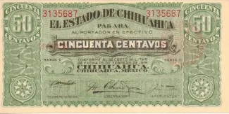 Mexican States 50 Centavos, 1915 image