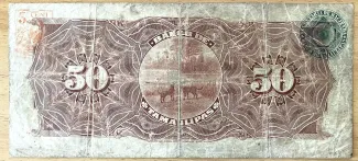 Mexican States 50 Pesos  1914, 1902-1914 reverse