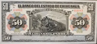 Mexican States 50 Pesos, 1913 image