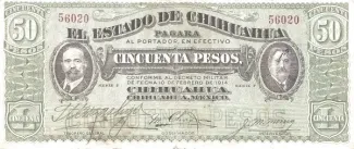 Mexican States 50 Pesos, 1914 image