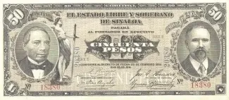 Mexican States 50 Pesos, 1915 image