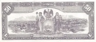 Mexican States 50 Pesos, 1915 reverse