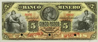 Mexican States 5 Pesos, 1914 image