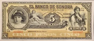 Mexican States 5 Pesos, 1911 image