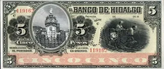 Mexican States 5 Pesos, 1914 image
