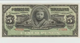 Mexican States 5 Pesos, 1902-1914 obverse