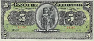 Mexican States 5 Pesos, 1914 image