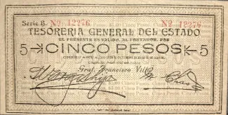 Mexican States 5 Pesos, 1913 image