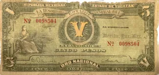 Mexican States 5 Pesos, 1916 image