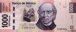 Mexico 1.000 Pesos, 2006-2013 obverse