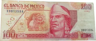 Mexico 100 Nuevos Pesos, 1992 obverse