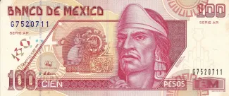 Mexico 100 Pesos, 1992-1999 obverse