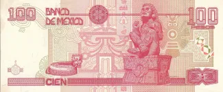 Mexico 100 Pesos, 1992-1999 reverse