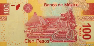Mexico 100 Pesos, 2008-2019 reverse