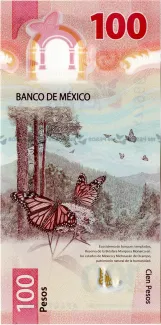 Mexico 100 Pesos, 2020-2023 reverse