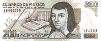 Mexico 200 Nuevos Pesos, 1992 obverse