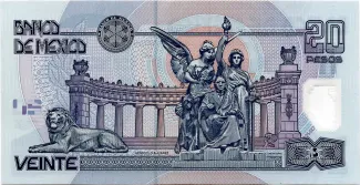 Mexico 20 Pesos, 2001-2006 reverse