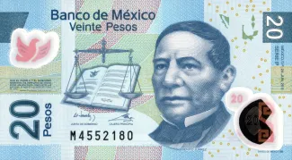 Mexico 20 Pesos, 2006-2018 obverse