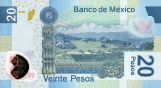 Mexico 20 Pesos, 2006-2018 reverse