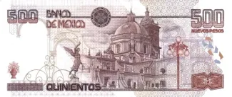 Mexico 500 Nuevos Pesos, 1992 reverse