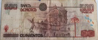 Mexico 500 Pesos, 1995-1999 reverse