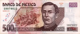 Mexico 500 Pesos, 2000-2008 obverse