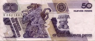 Mexico 50 Nuevos Pesos, 1992 reverse
