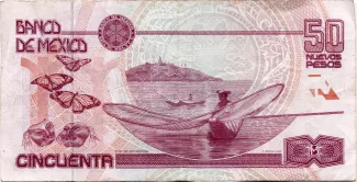 Mexico 50 Nuevos Pesos, 1992 reverse