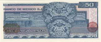 Mexico 50 Pesos, 1981 reverse