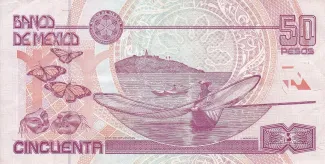 Mexico 50 Pesos, 2000-2004 reverse