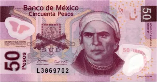 Mexico 50 Pesos, 2004-2012 obverse