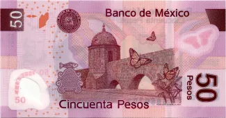 Mexico 50 Pesos, 2004-2012 reverse
