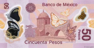Mexico 50 Pesos, 2012-2019 reverse