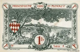Monaco 1 Franc, 1920 reverse