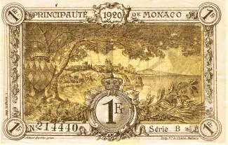 Monaco 1 Franc, 1920 reverse