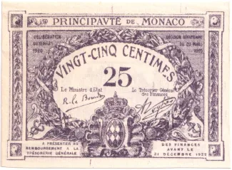 Monaco 25 Centimes, 1920 image