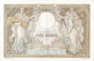 Montenegro 1.000 Dinara, 1941 reverse