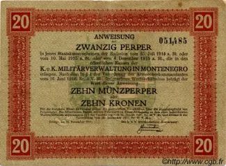 Montenegro 20 Perpera, 1917 image
