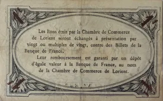 Morbihan, Department of 1 Franc, 1915-1921 reverse
