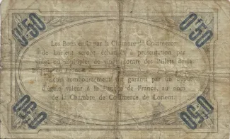 Morbihan, Department of 50 Centimes, 1915-1921 reverse